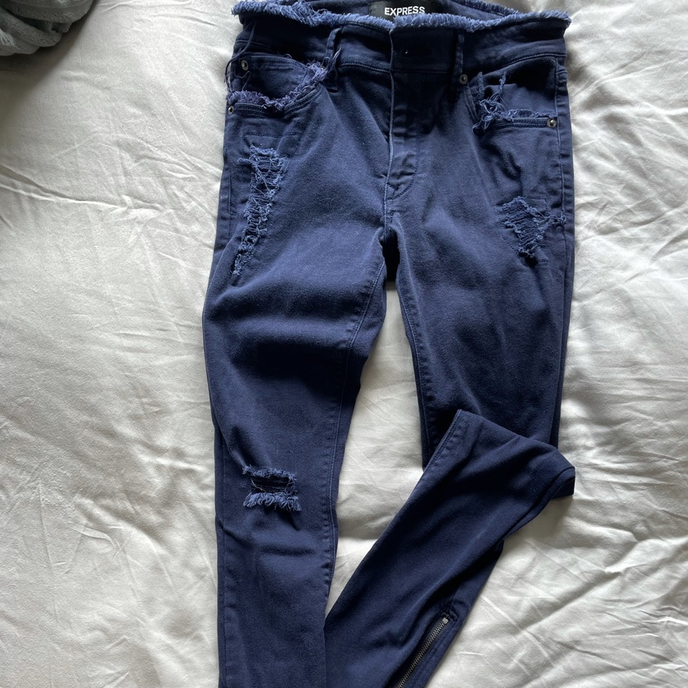 Express jeans ankle legging stretch mid rise 6R